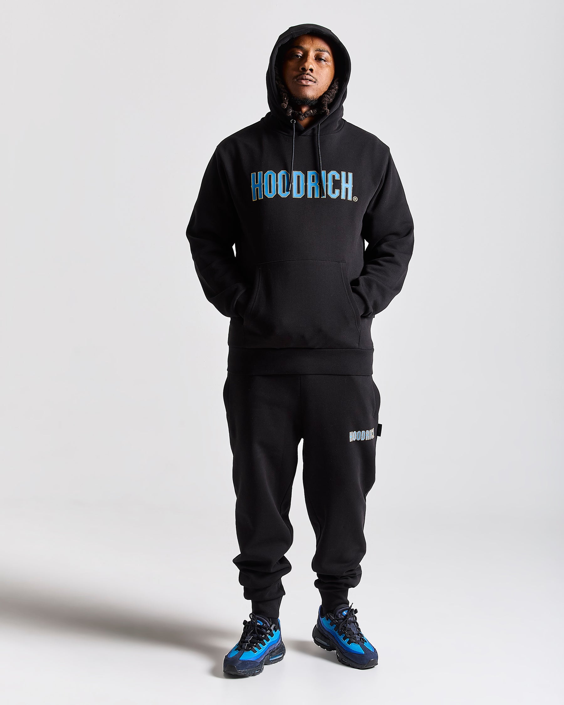 Crush Full Tracksuit Set - Black/Blue