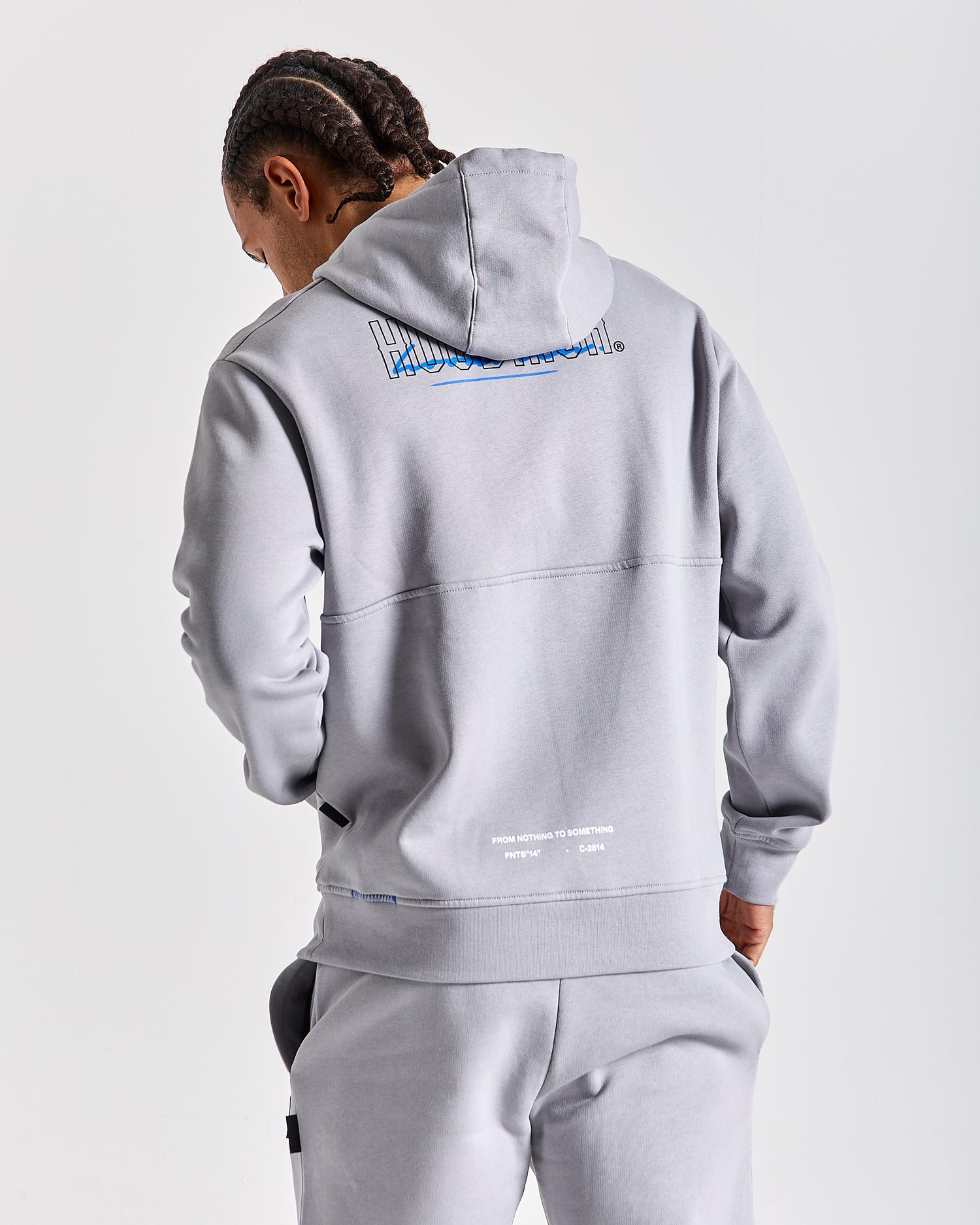 Blend Hoodie - Grey/Black/Blue