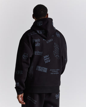 Chroma Oversized Hoodie - Black
