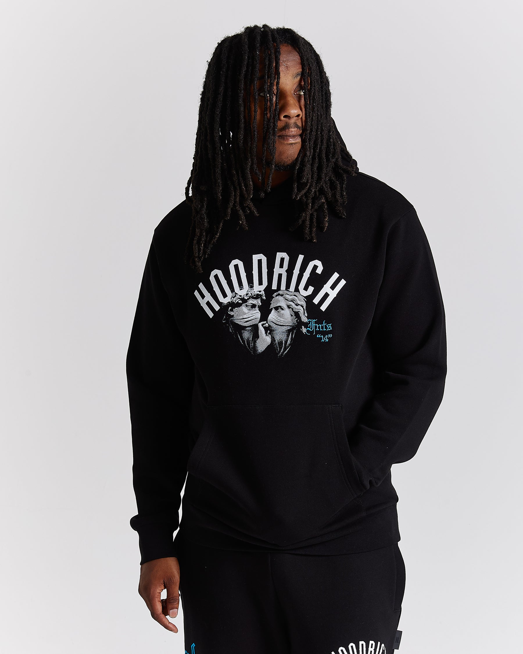 Conquer Hoodie - Black/White/Blue