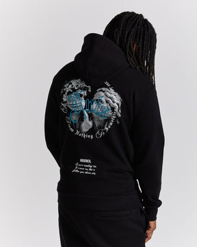 Conquer Hoodie - Black/White/Blue