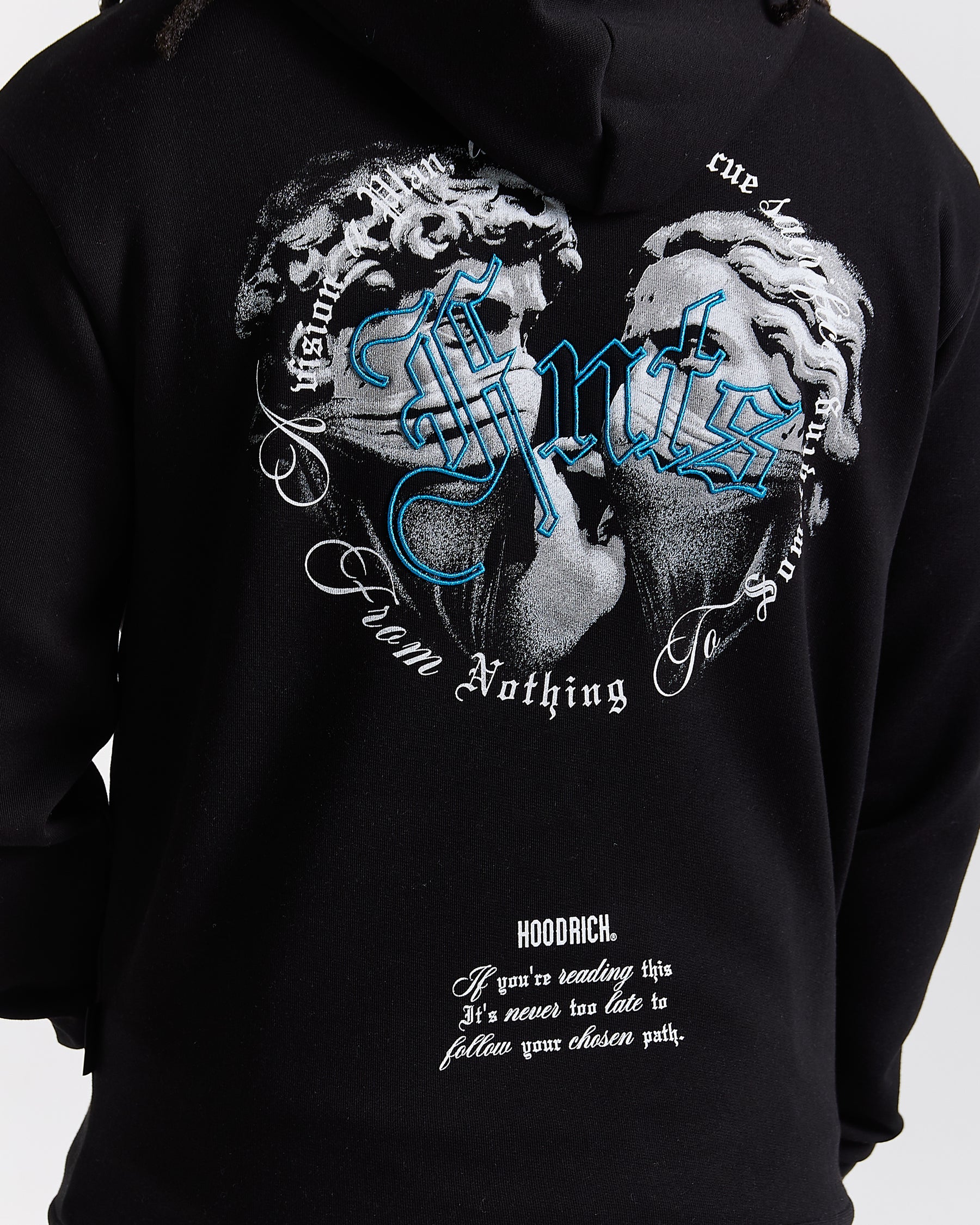 Conquer Hoodie - Black/White/Blue