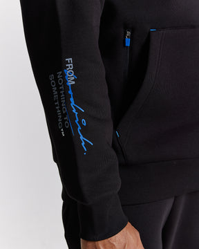 Splatter Hoodie - Black/White/Blue