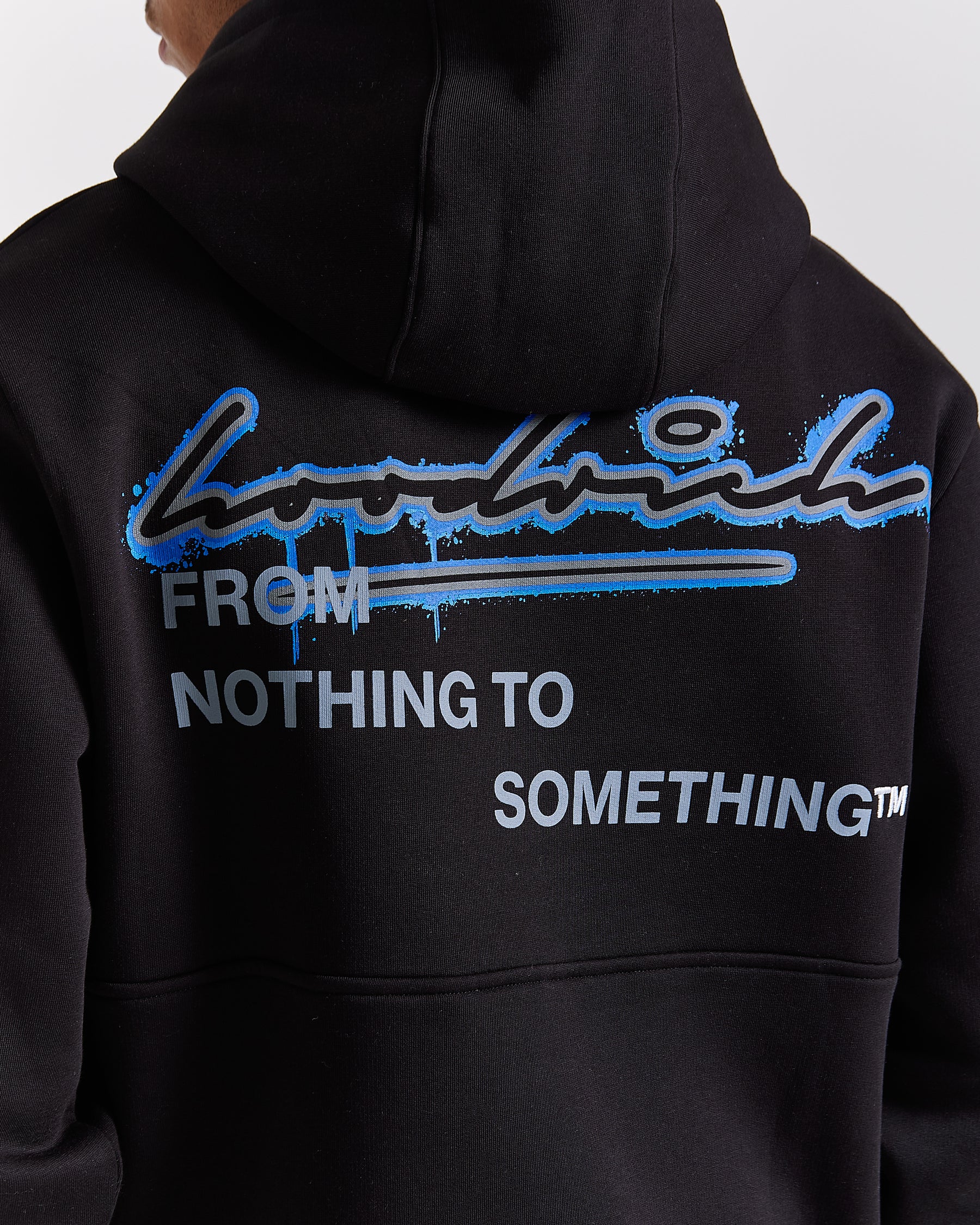 Splatter Hoodie - Black/White/Blue