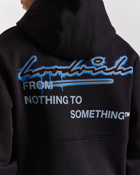 Splatter Hoodie - Black/White/Blue