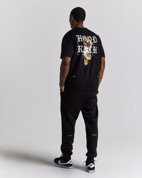 Vici T-Shirt - Black/White/Orange