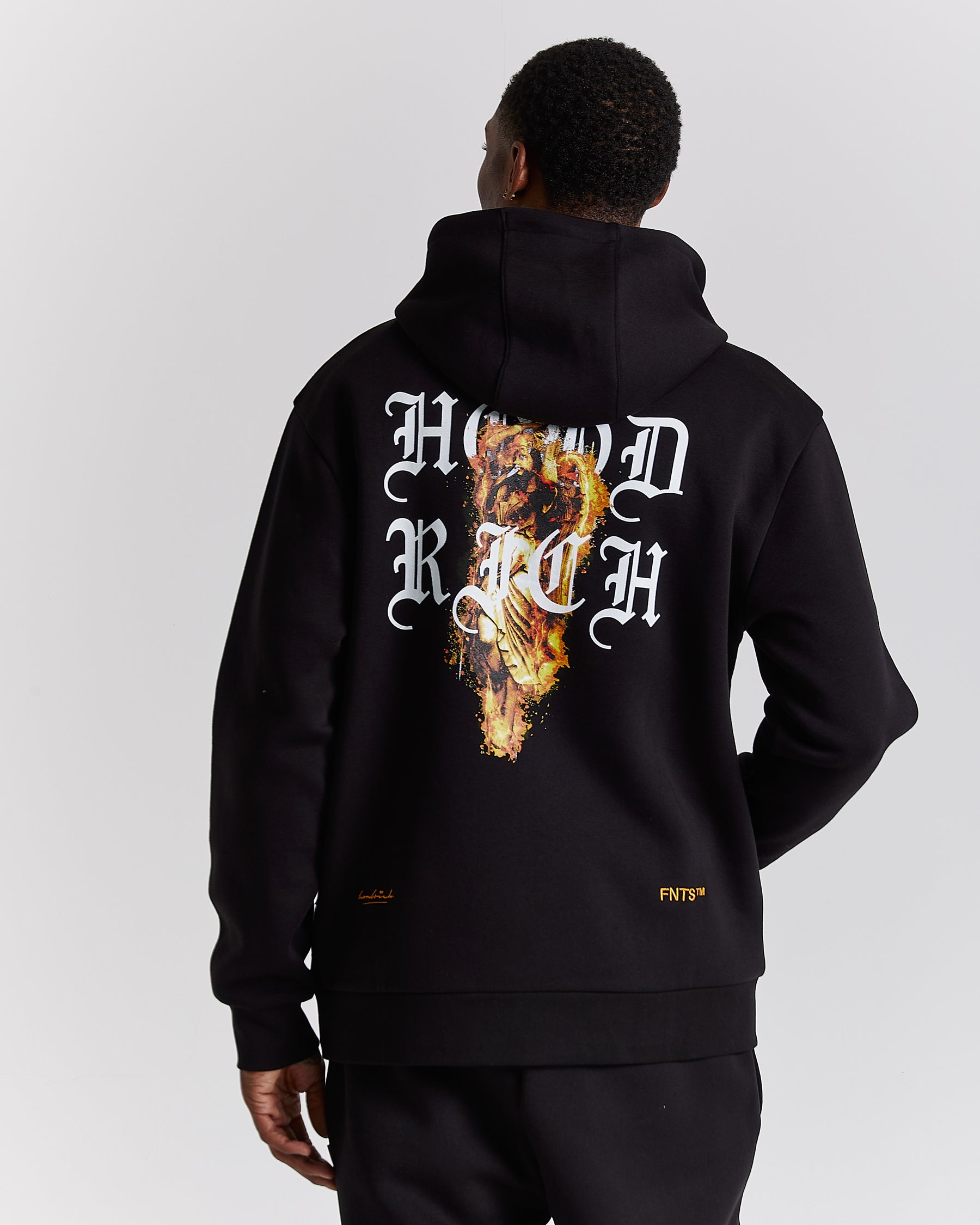 Vici Hoodie - Black/White/Orange