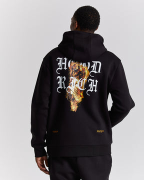 Vici Hoodie - Black/White/Orange