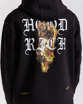 Vici Hoodie - Black/White/Orange