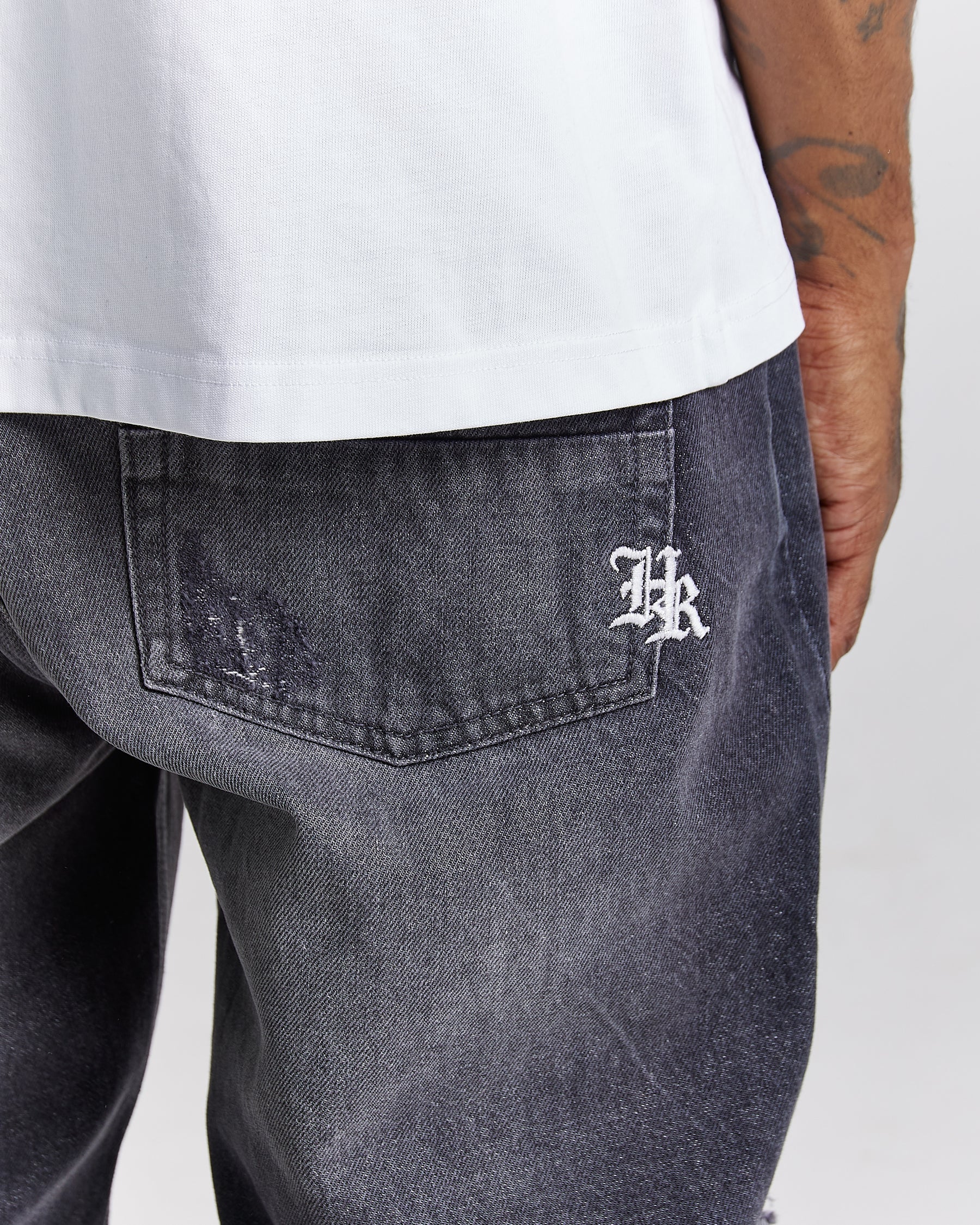 Rebellion Denim Jeans - Grey Wash