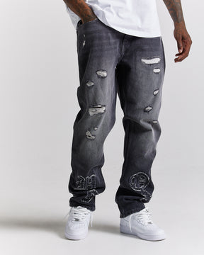 Rebellion Denim Jeans - Grey Wash