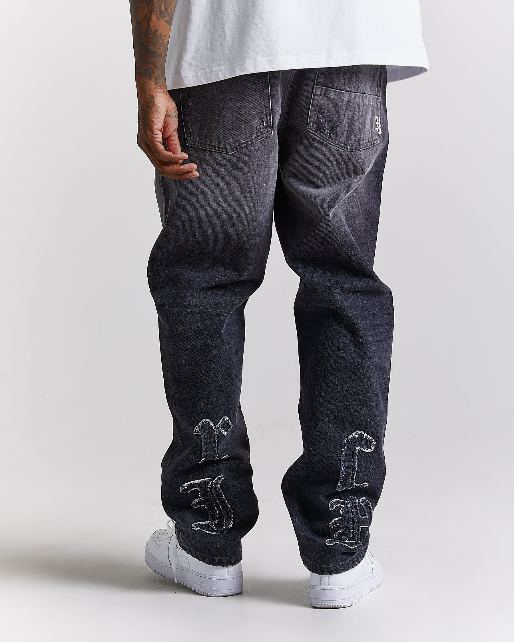 Rebellion Denim Jeans - Grey Wash