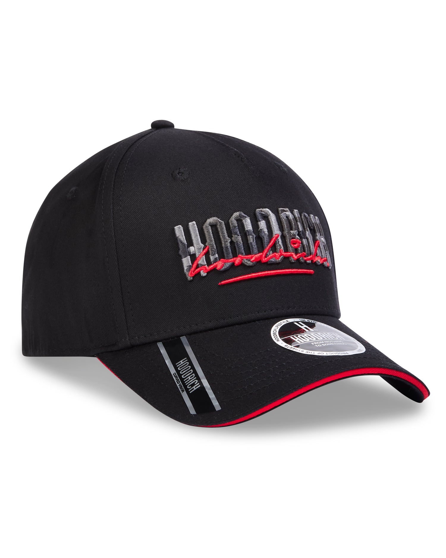 Scripture 5 Panel Cap - Black/Red/Grey