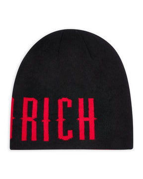 Reverse Beanie - Black/Red