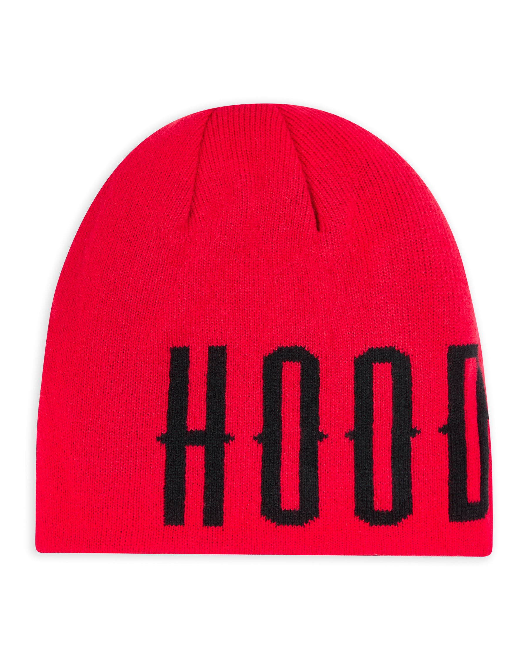 Reverse Beanie - Black/Red