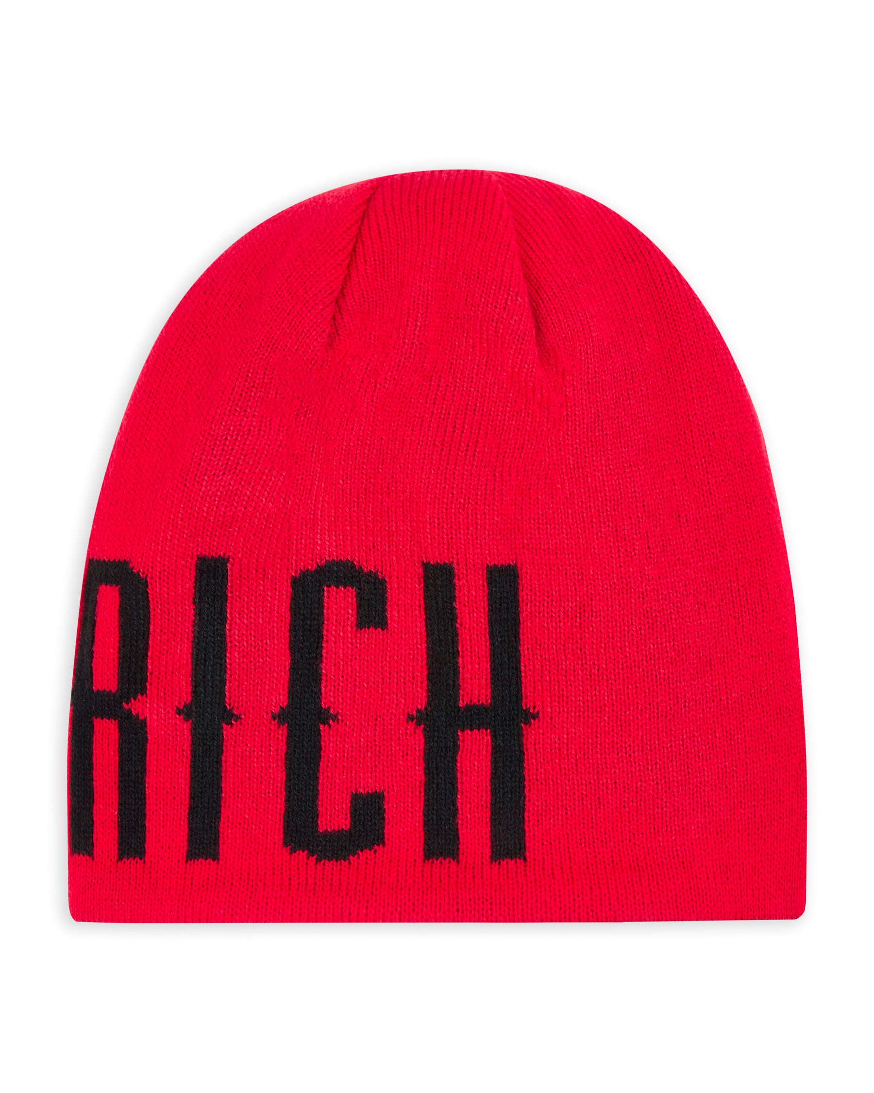 Reverse Beanie - Black/Red