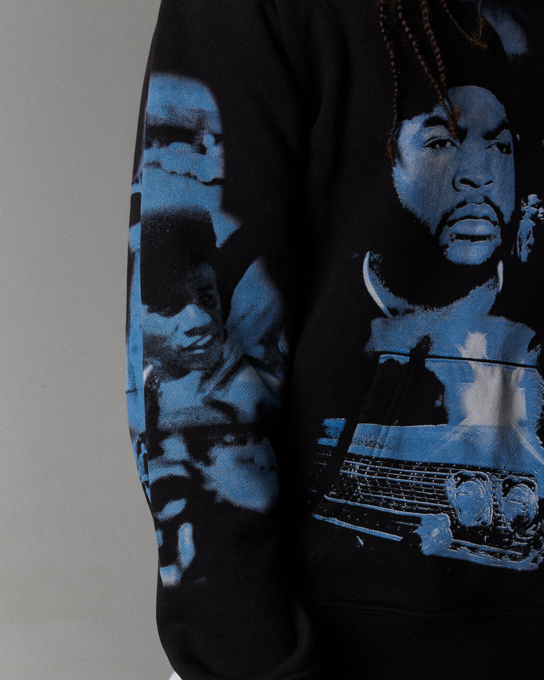 Hustle Boyz N The Hood Hoodie - Black/Blue