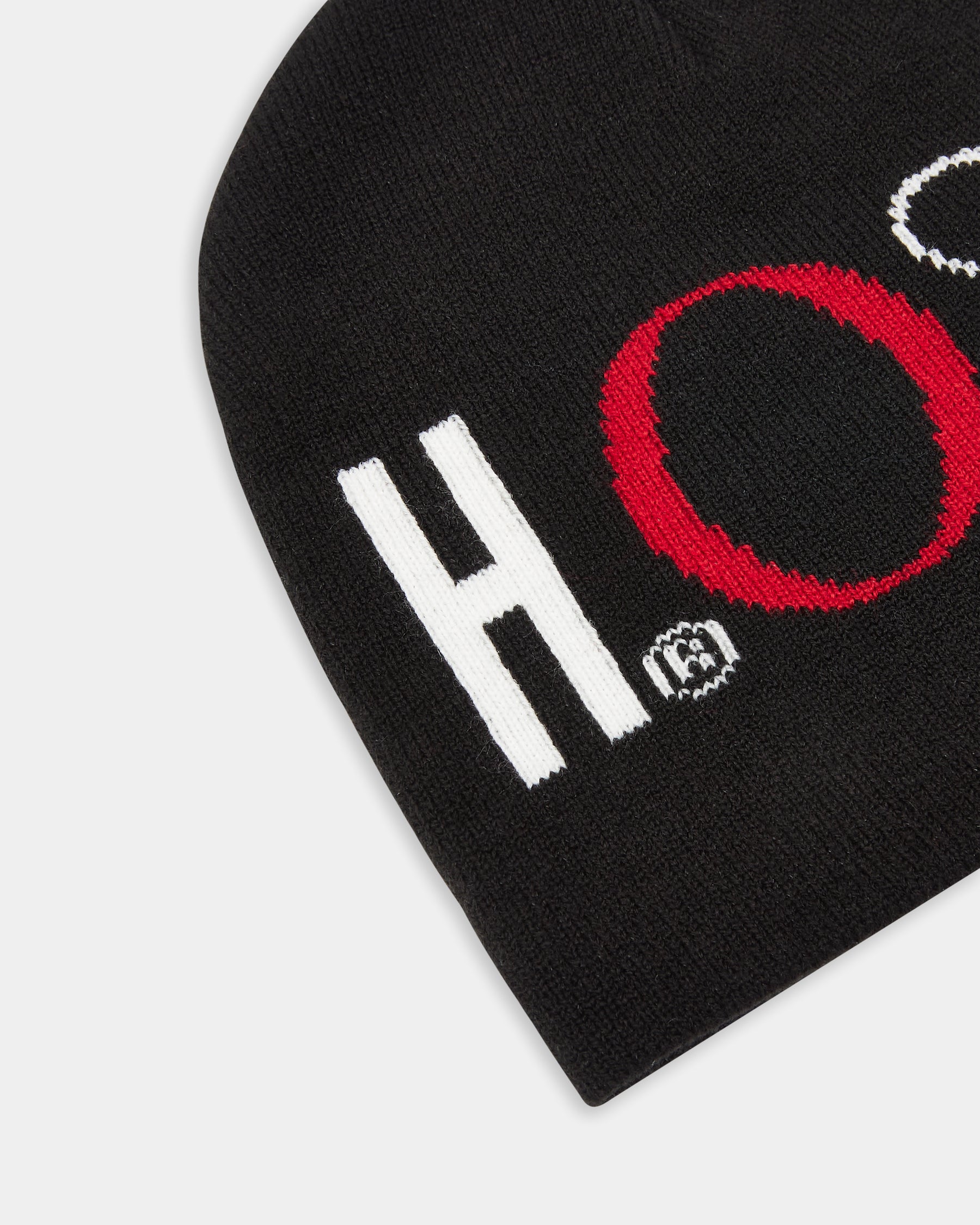 OG Heat Fitted Beanie  - Black/White/Red