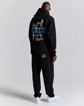 Rise Oversized Hoodie - Black/White/Blue