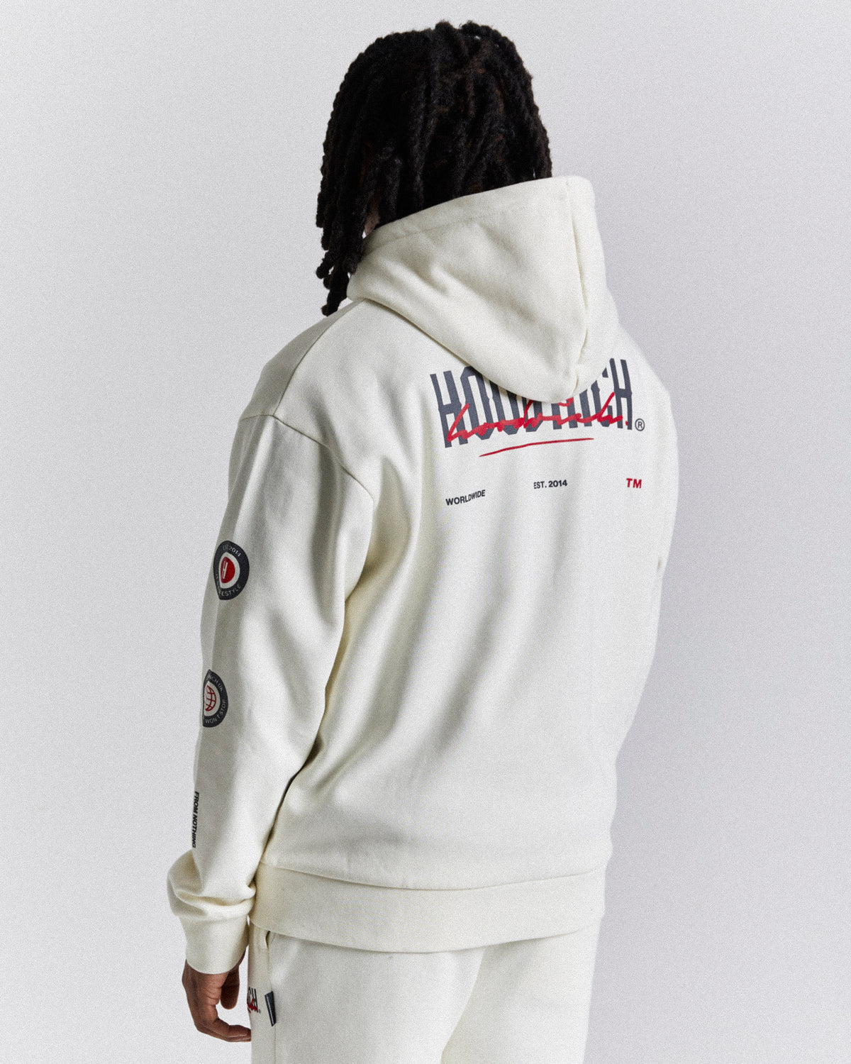 Φούτερ με φερμουάρ Fusion - Off White/Γκρι/Κόκκινο