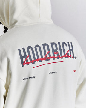 Fusion Zip Hoodie - Off White/Grey/Red