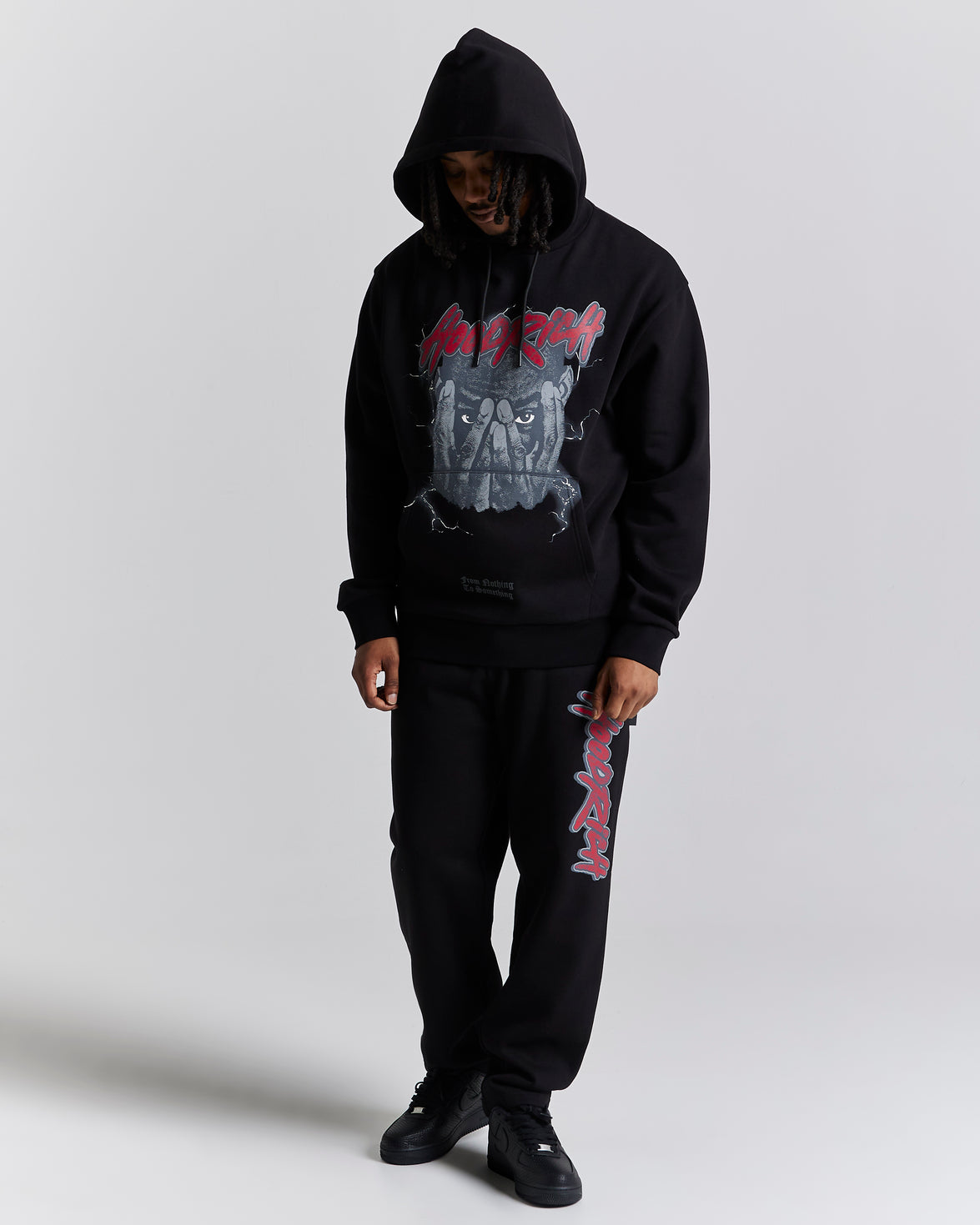 Inferno Oversized Joggers - Black/Red