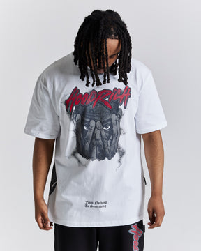 Inferno Oversized T-Shirt - White/Grey/Red