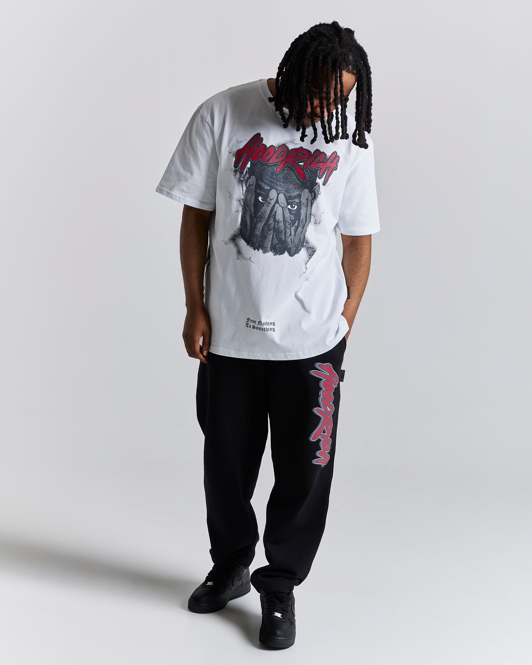 Inferno Oversized T-Shirt - White/Grey/Red