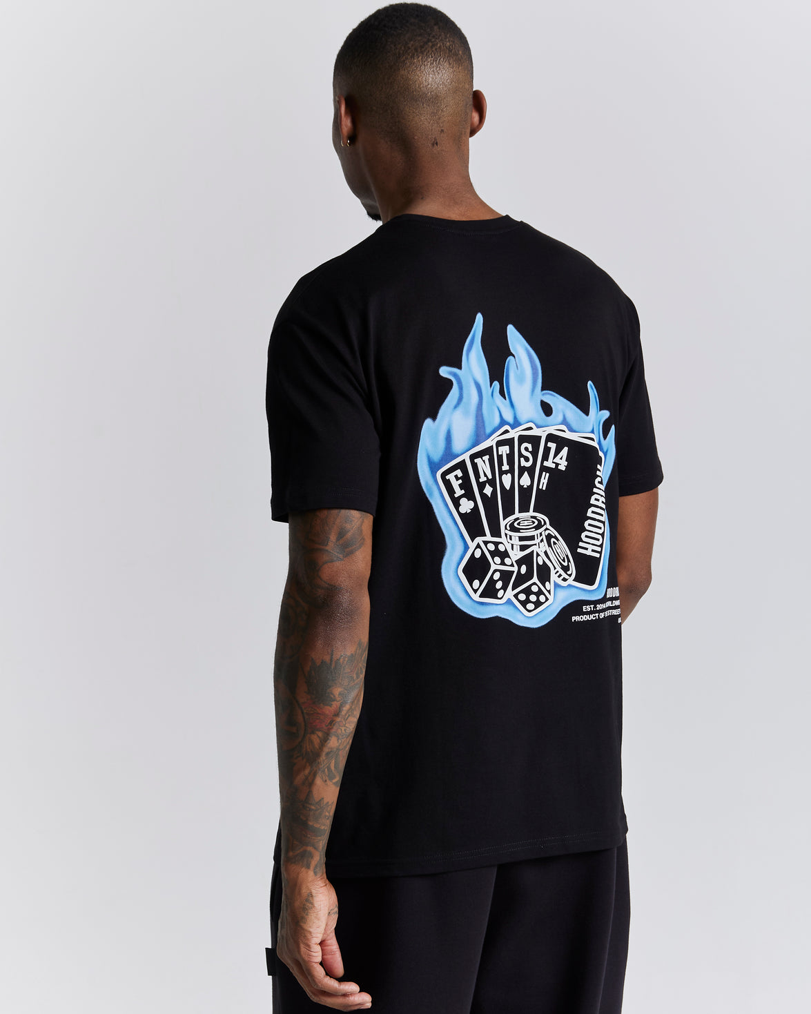 Luck T-Shirt - Black/White/Blue