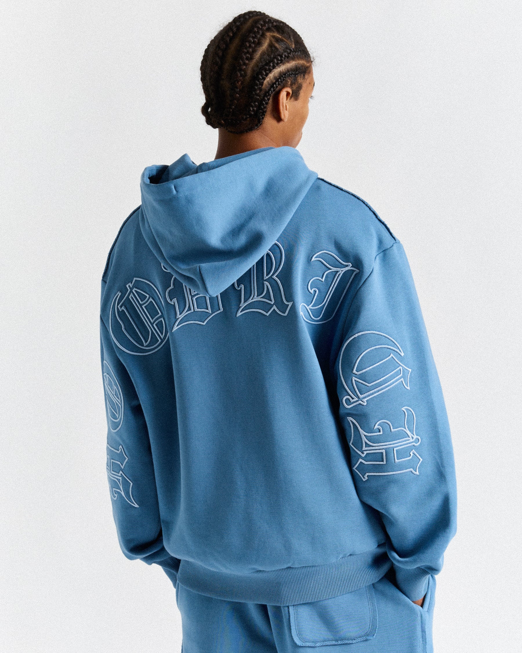 Helix Oversized Hoodie - Blue