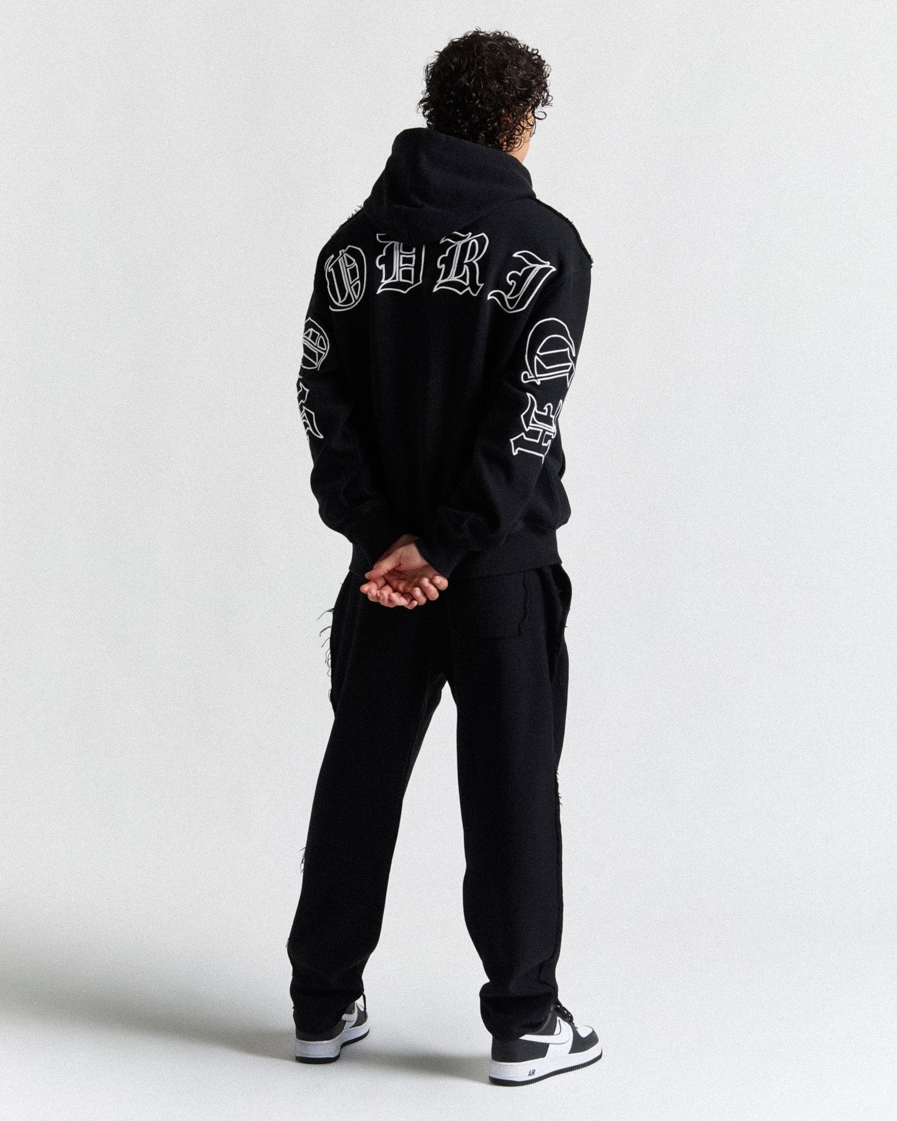 Helix Oversized Hoodie - Black/White