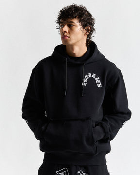 Helix Oversized Hoodie - Black/White