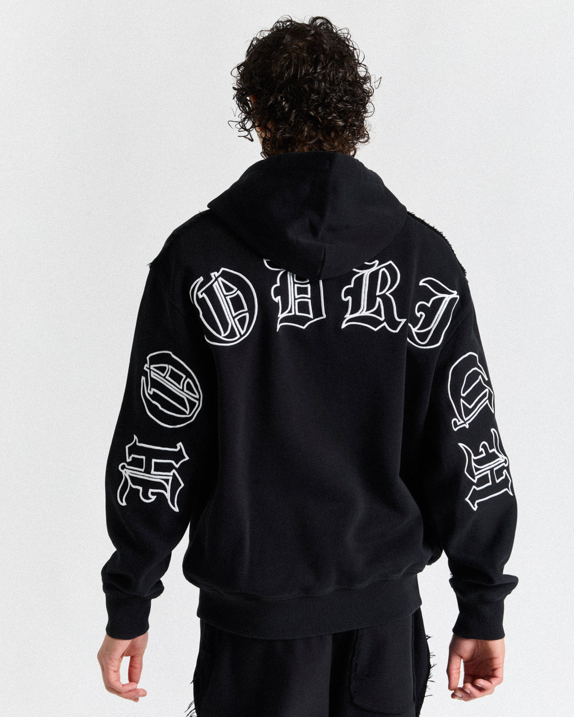 Helix Oversized Hoodie - Black/White