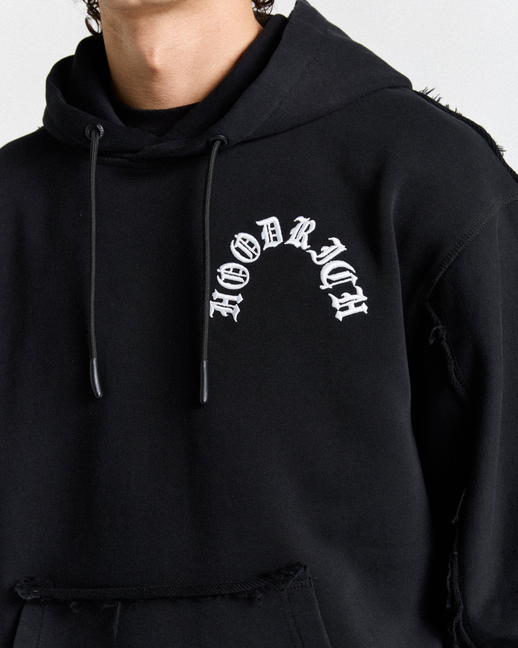 Helix Oversized Hoodie - Black/White