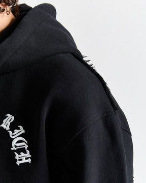 Helix Oversized Hoodie - Black/White