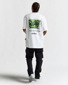 Graffiti No Ball Games T-Shirt - White/Black/Green