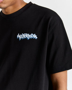 Graffiti Tag T-Shirt - Black/Blue