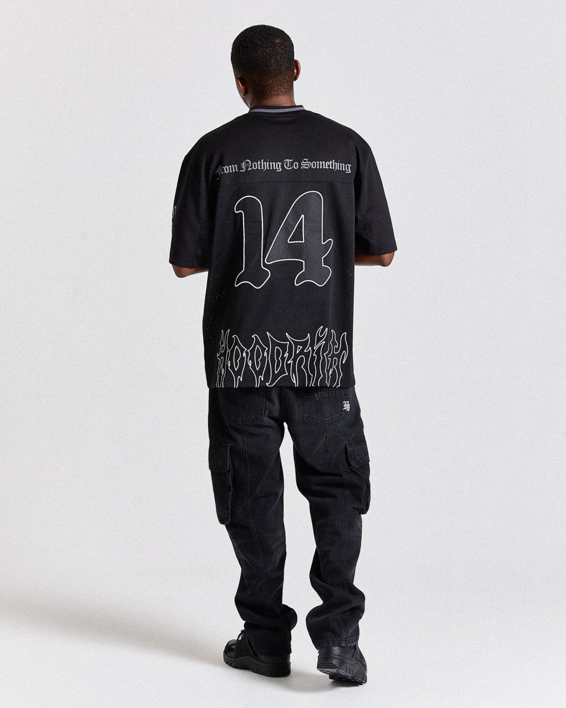 Spectral Oversized Mesh Jersey - Black/White