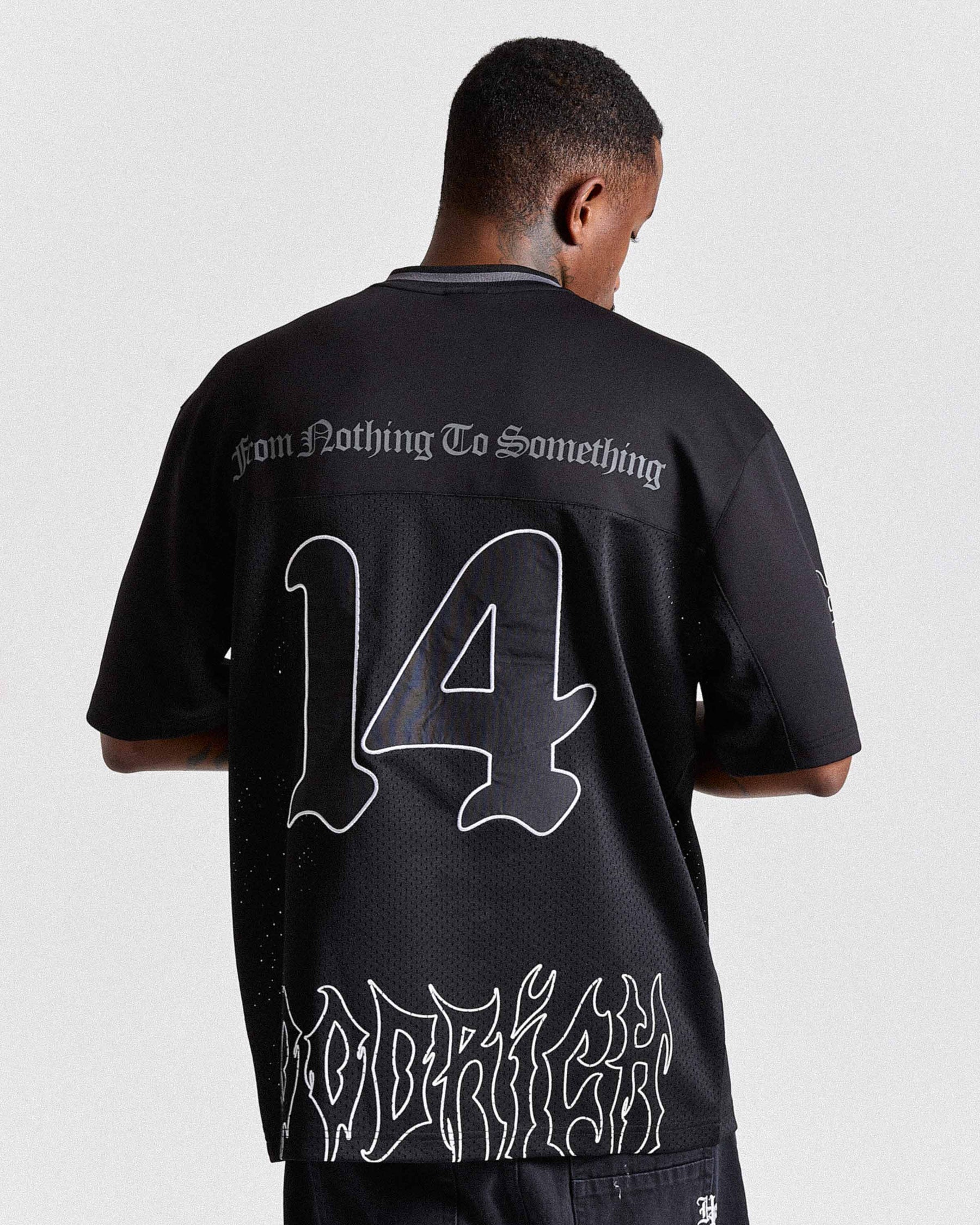 Spectral Oversized Mesh Jersey - Black/White