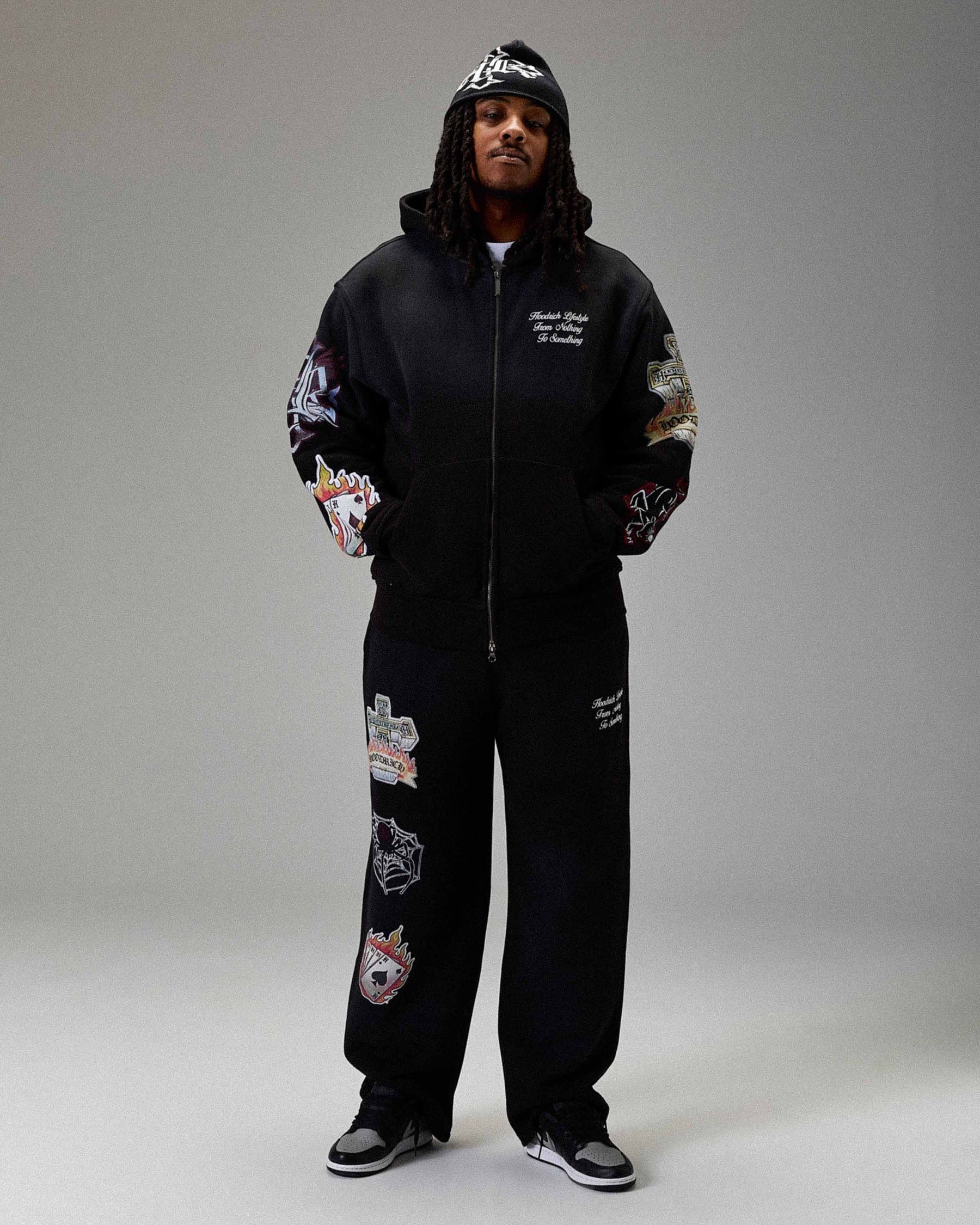 The Winner's Circle Phase Oversized Open Hem Joggers - Black