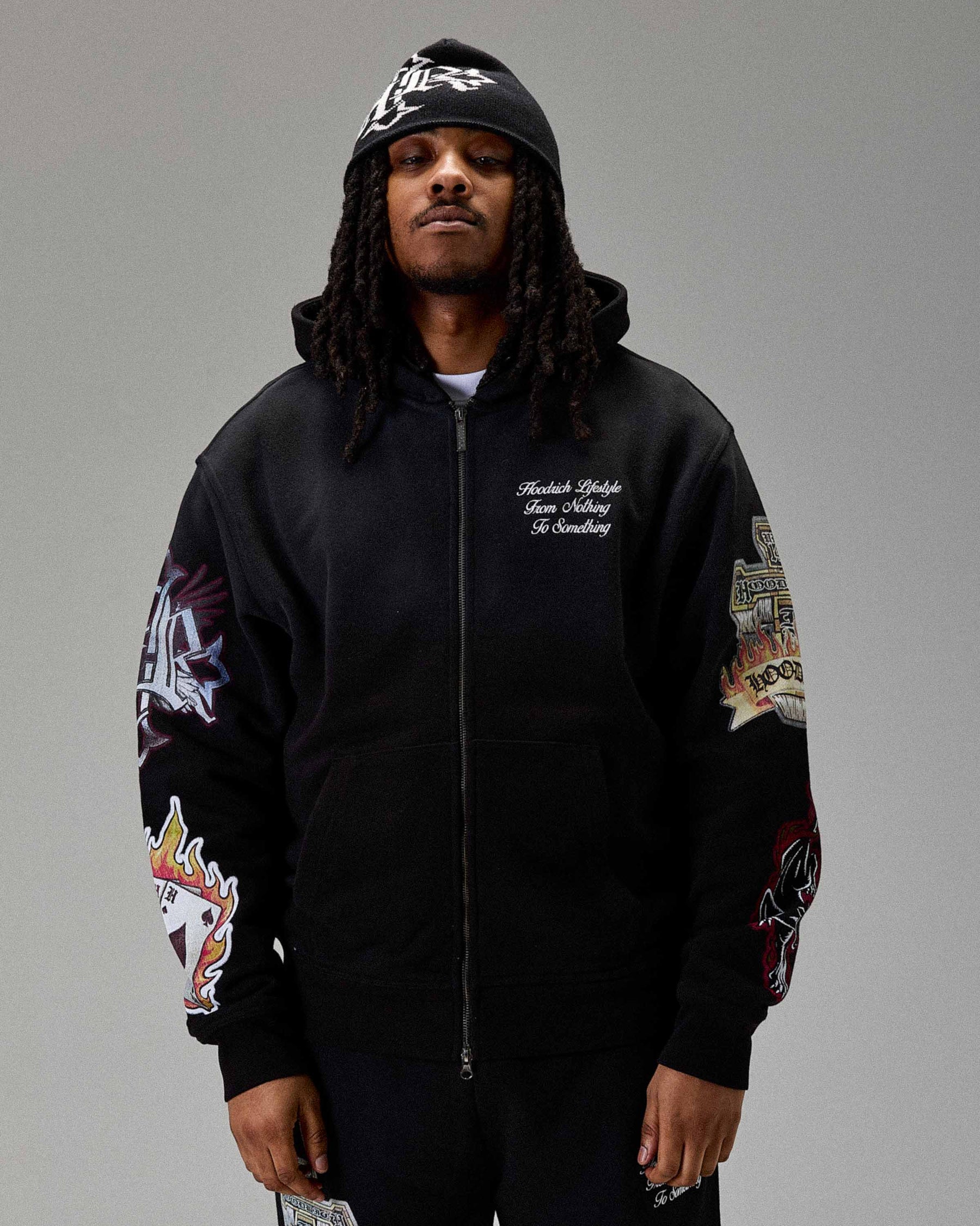 The Winner's Circle Phase Oversized Zip Hoodie - Black