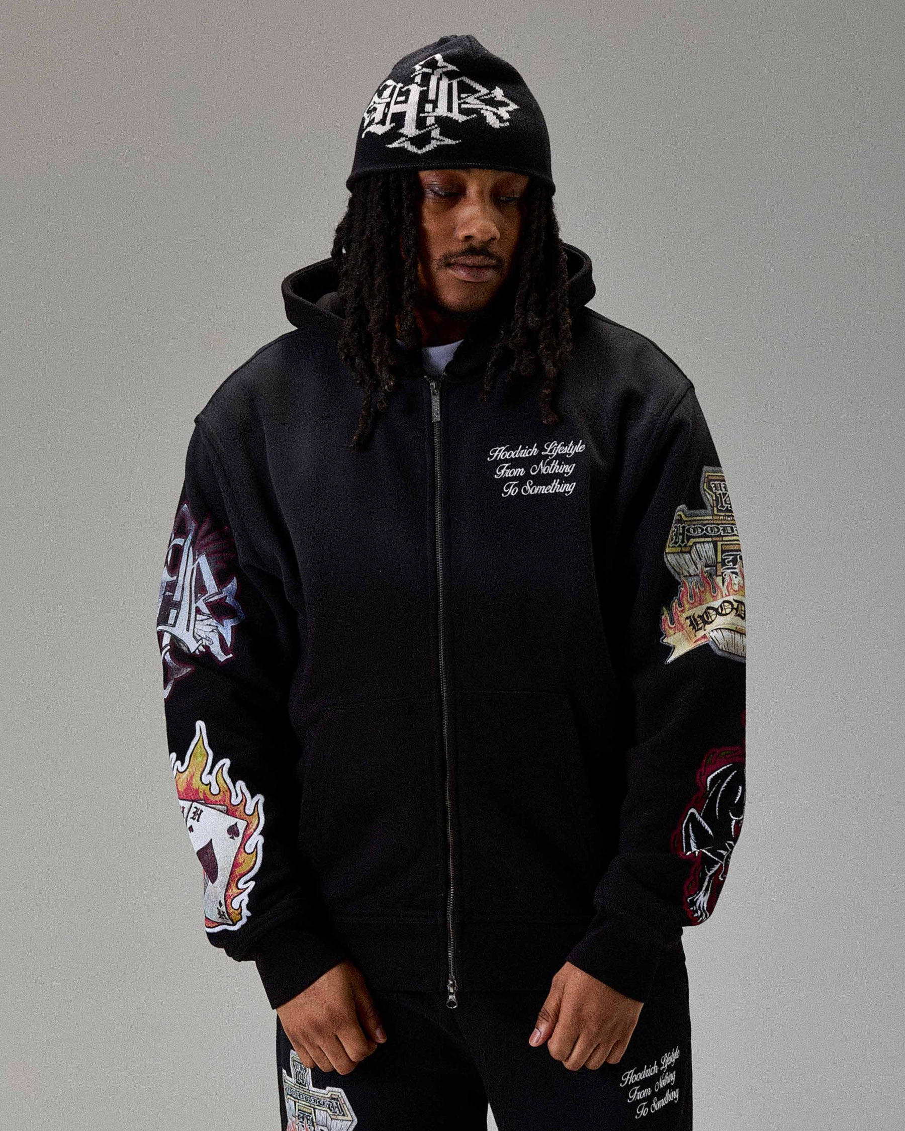 The Winner's Circle Phase Oversized Zip Hoodie - Black