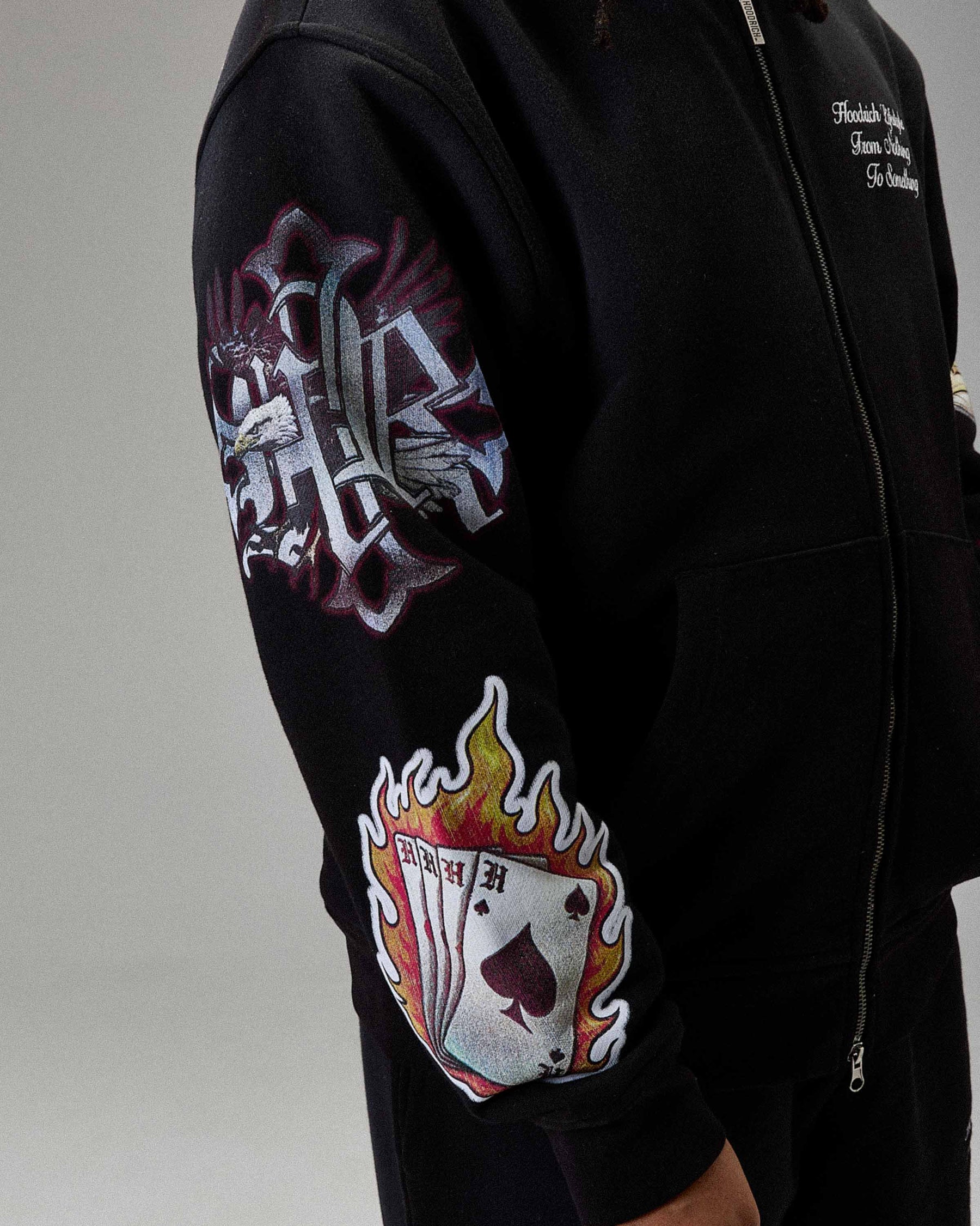 The Winner's Circle Phase Oversized Zip Hoodie - Black