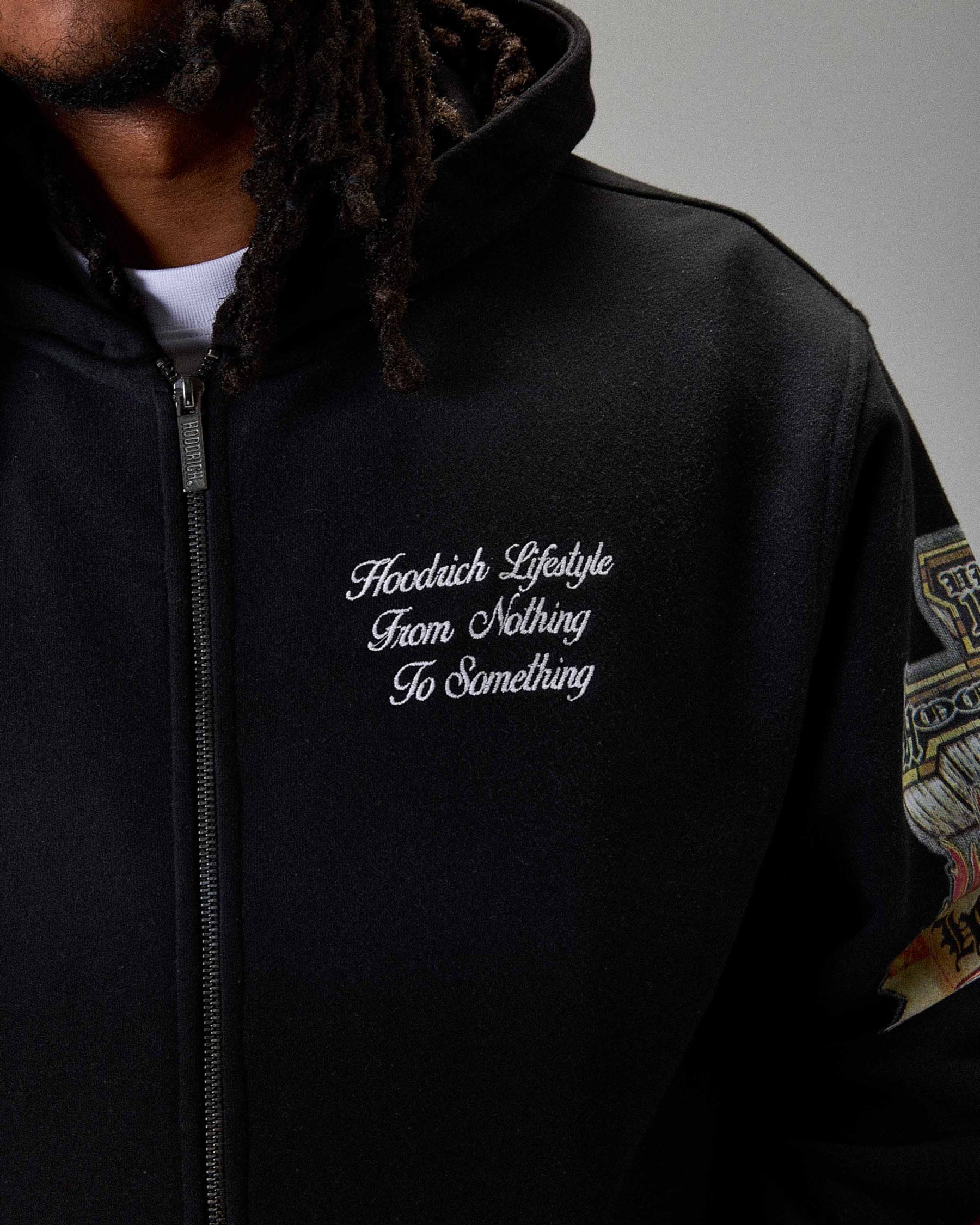 The Winner's Circle Phase Oversized Zip Hoodie - Black