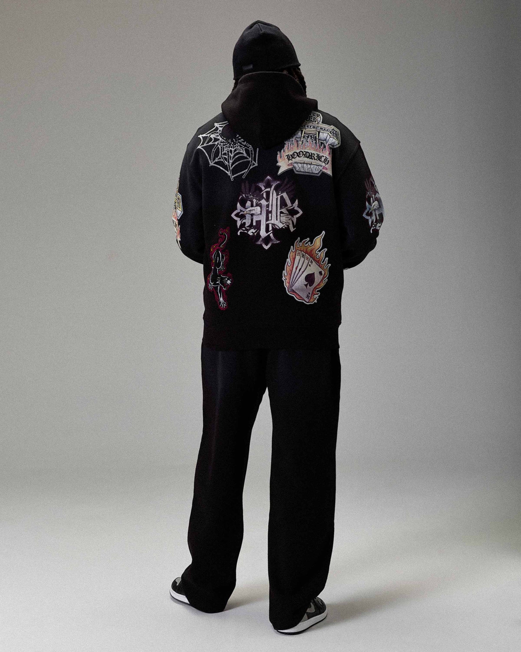 The Winner's Circle Phase Oversized Open Hem Joggers - Black