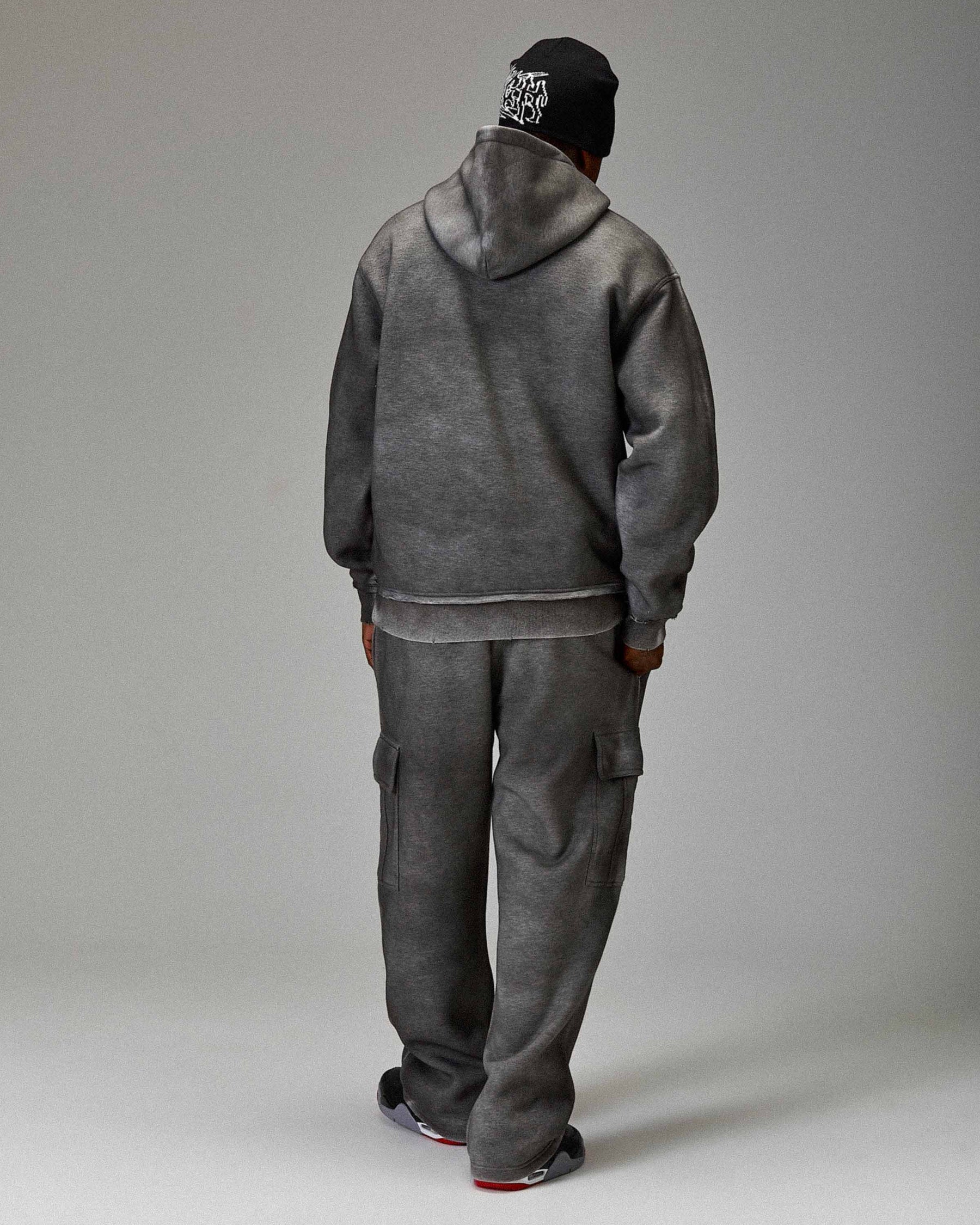 The Winner's Circle Hazy Oversized Open Hem Joggers - Grey