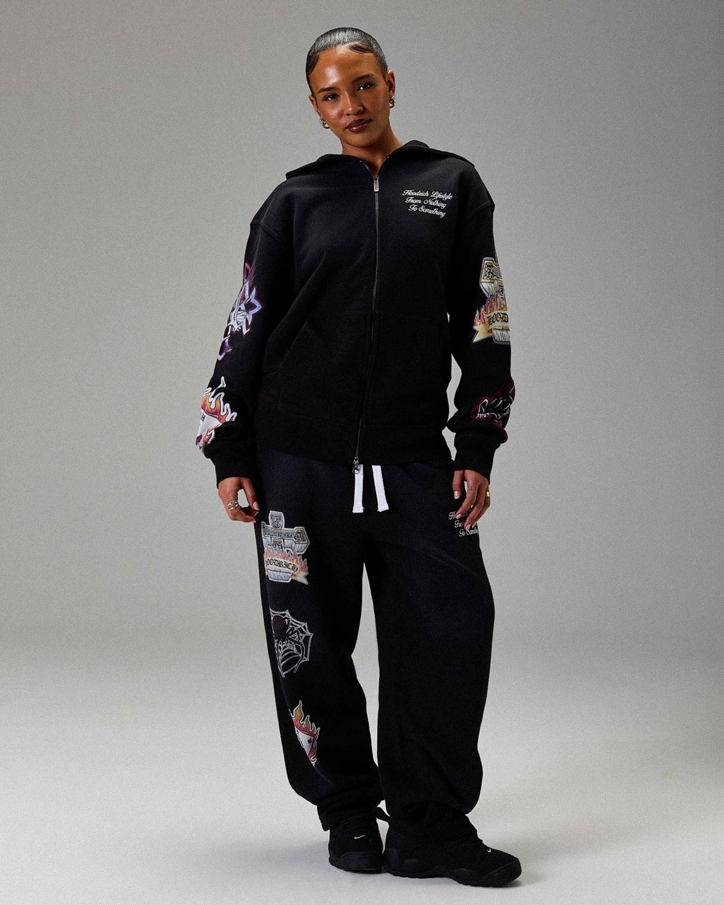 The Winner's Circle Phase Oversized Zip Hoodie - Black