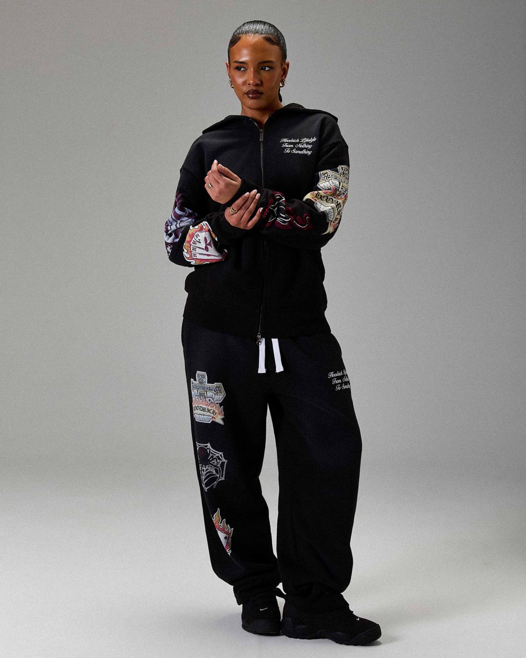 The Winner's Circle Phase Oversized Zip Hoodie - Black