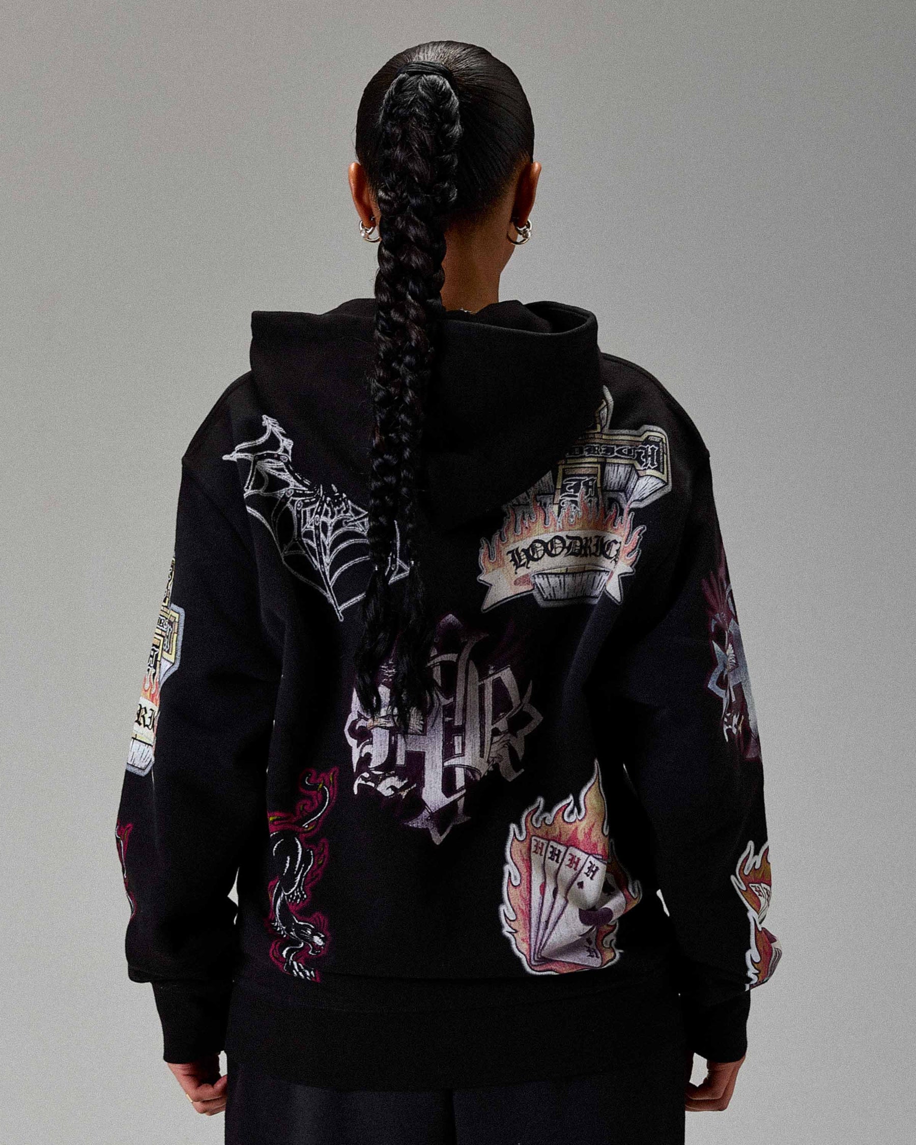 The Winner's Circle Phase Oversized Zip Hoodie - Black