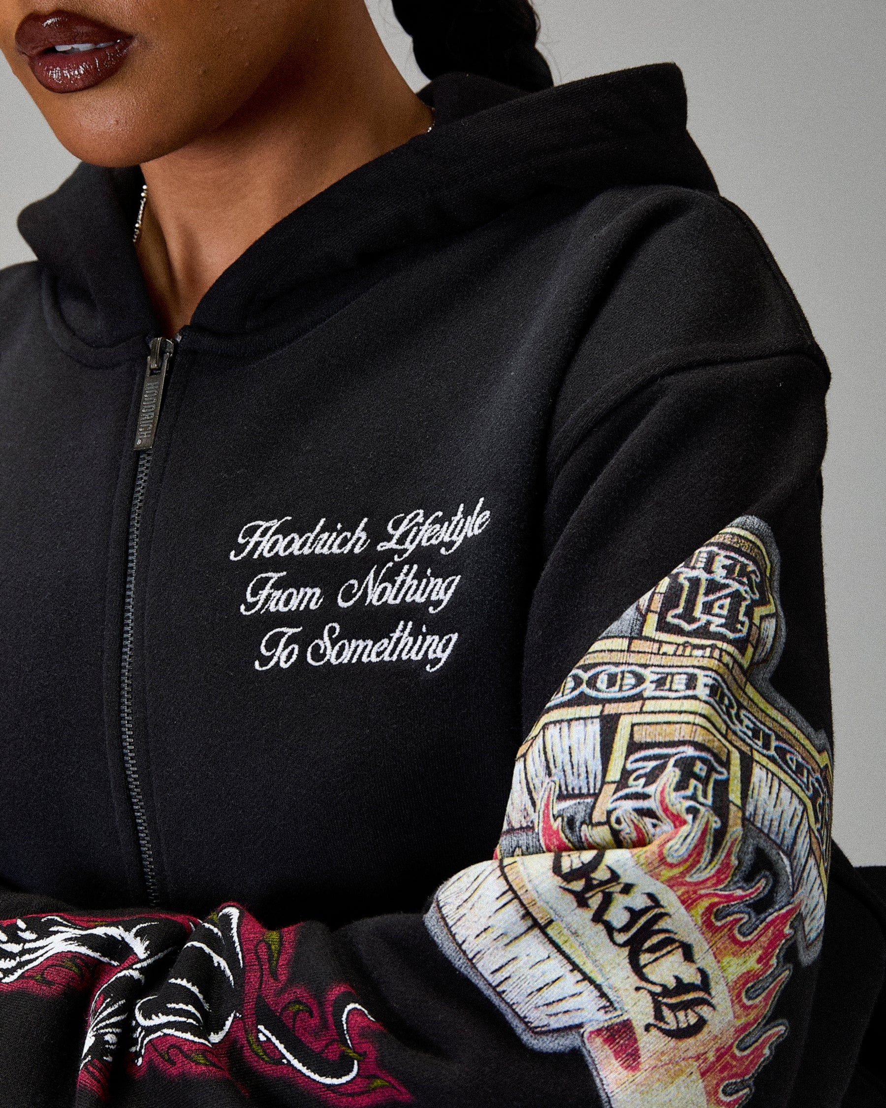 The Winner's Circle Phase Oversized Zip Hoodie - Black